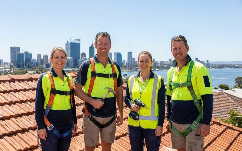 The Roof Repairs Perth team on a job site