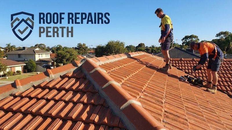 Completed ridge capping repair with fresh bedding and flexible pointing compound on a Perth roof