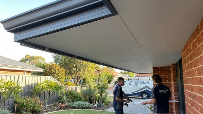 New eave sheets installed on a Perth home soffit providing a clean finish and preventing pest entry into the roof cavity
